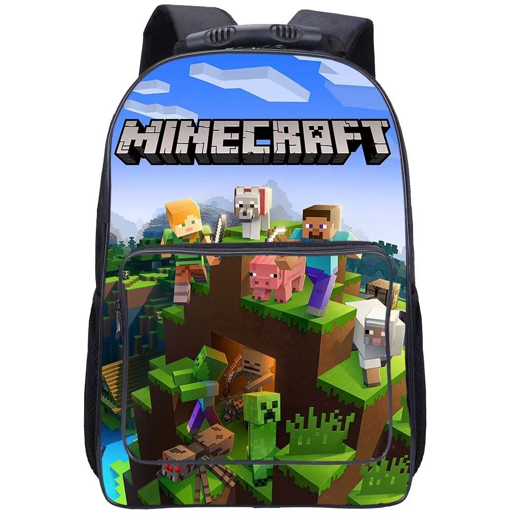 Sac à Dos Préscolaire Minecraft Warriors - Multicolore, Ergonomique Et Léger, Idéal Enfant Maternelle (30x24x8 Cm)