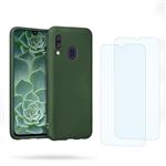 Coque pour Galaxy A40 antichoc vert + 2 vitres - Evetane®