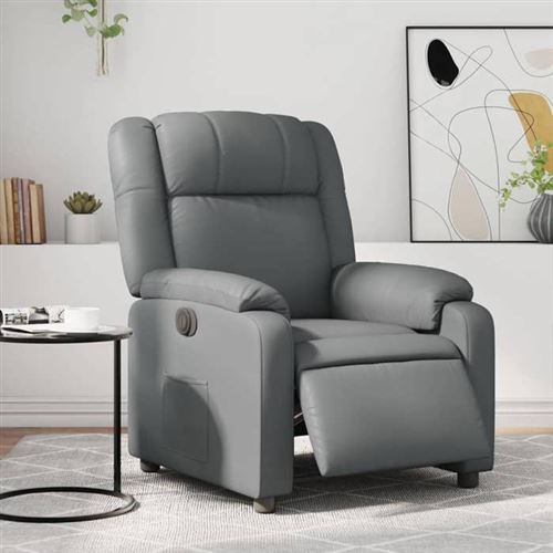 Non Communiqué Gris Vidaxl Fauteuil Réglable Électrique Similicuir