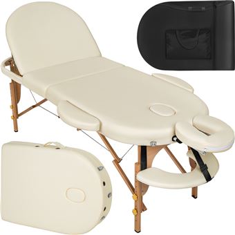 Vivezen - Table massage 15cm pliante 3 zones bois + panneau Reiki +  accessoires