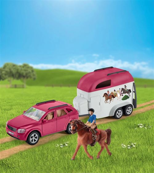 SCHLEICH - Pick-up avec remorque pour cheval - 42346 - Gamme Horse Club SCHLEICH - Pick-up avec remorque pour cheval - 42346 - Gamme Horse Club