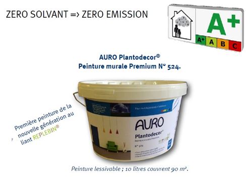 Déstock - Auro - Peinture murale Premium Plantodecor® (nouvelle génération) 10 litres - N° 524