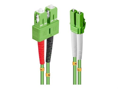 Lindy - Netwerkkabel - LC multi-modus (M) naar SC multimodus (M) - 3 m - glasvezel - 50 / 125 micron - OM5 - halogeenvrij, rond - neon groen