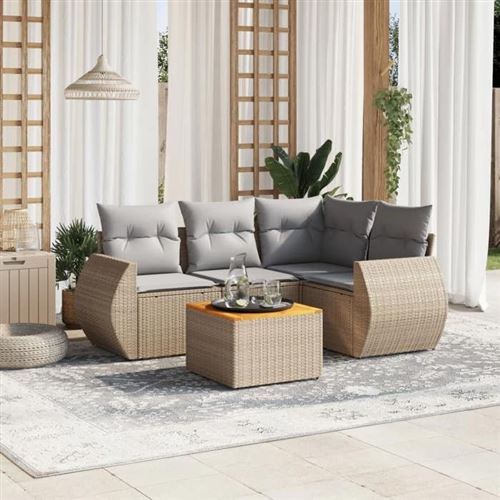 Vidaxl Beige Salon De 5 Pcs - Image 2