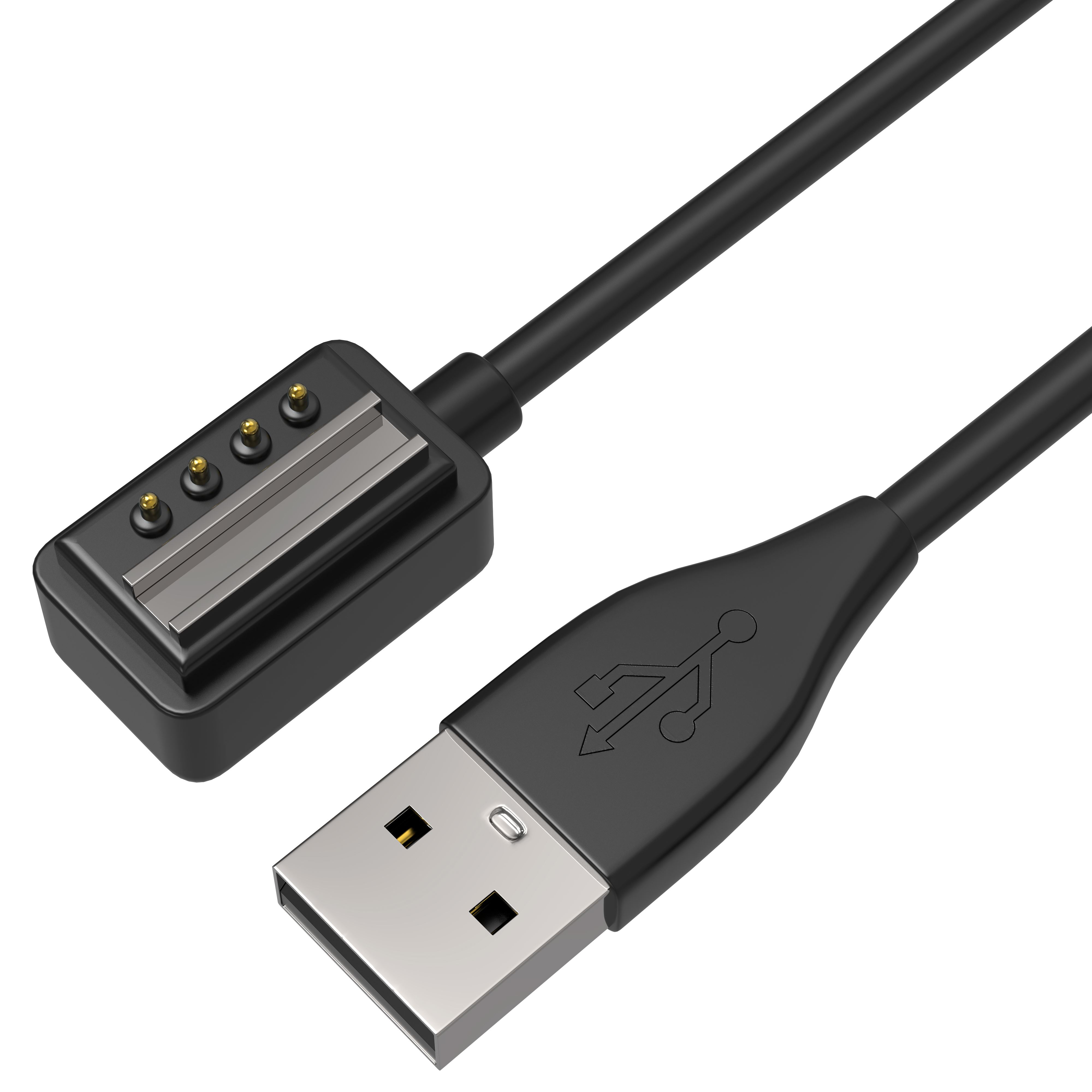 Kwmobile Câble USB De Recharge Pour Suunto Peak 9 - Chargeur De Remplacement 97 Cm - Noir