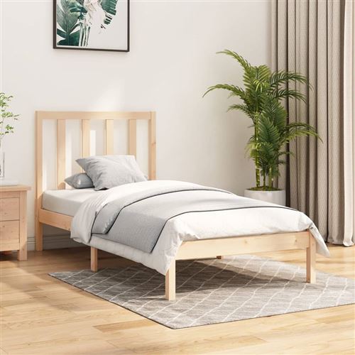 vidaXL Cadre de lit sans matelas bois de pin massif 90x190 cm3105125