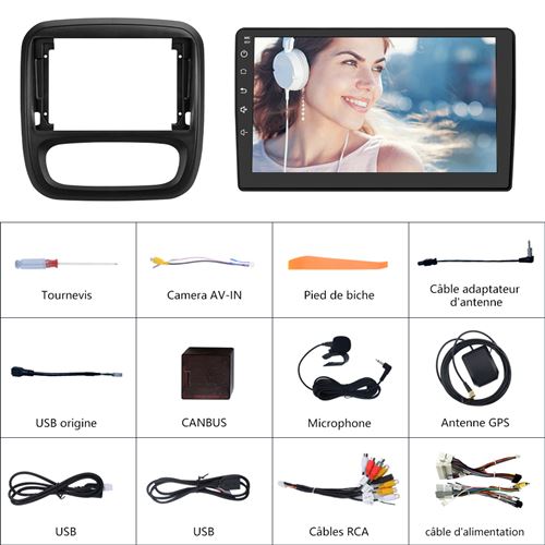 Autoradio AWESAFE Android 12 pour Renault Trafic (2014-2019) [2G+