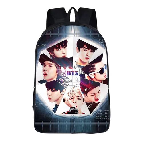 Sac à Dos BTS bangtan Boys pour Garçon et Filles (SD1444) 29*12.5*42 cm Multicolore