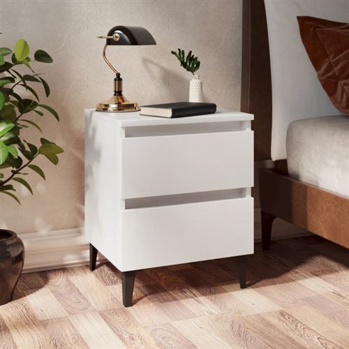 Vidaxl Blanc Tables De Chevet 2 Pcs - Image 3