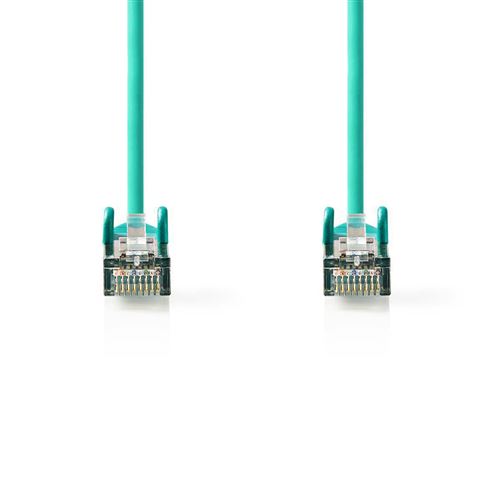 Nedis - Câble réseau - RJ-45 (M) pour RJ-45 (M) - 1.5 m - SF/UTP - CAT 5e - moulé rond - vert