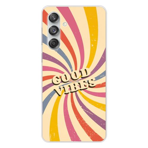 Coque en silicone imprimée compatible Samsung Galaxy M55 5G Good vibes