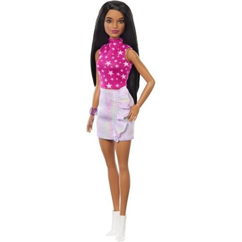 Barbie-Barbie Fashionistas- Poupée Cheveux Noirs 65Eme Anniversaire Hrh13