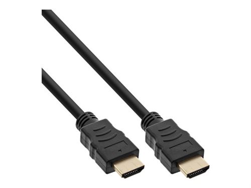 InLine Premium - Câble HDMI avec Ethernet - HDMI mâle pour HDMI mâle - 3 m - triple blindage - noir - support 4K