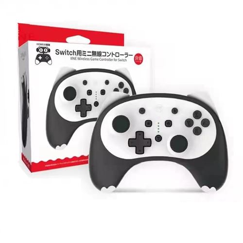 Manette de Jeu sans Fil pour Nintendo Switch , Contrôleur de commutateur de réveil Vocal , Prise Casque 3,5 mm-Rose orangé-Noir et blanc