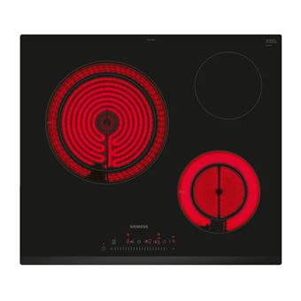 Plaque de Cuisson Vitrocéramique Siemens iQ300 3 Zones 5750W Noir - ET631FKP8E - 1
