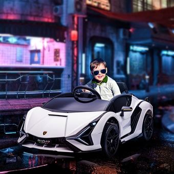 Voiture électrique enfant de sport supercar 12 V - V. max. 5 Km/h effets  sonores + lumineux blanc - Véhicule électrique pour enfant - Achat & prix