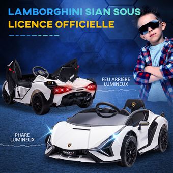 Voiture électrique enfant de sport supercar 12 V - V. max. 5 Km/h effets  sonores + lumineux blanc - Véhicule électrique pour enfant - Achat & prix