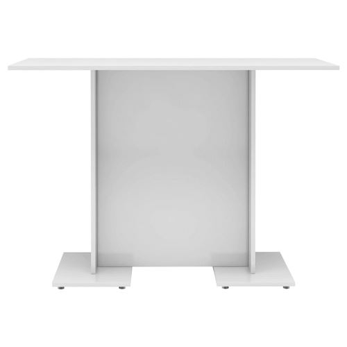 vidaXL Table de salle à manger Blanc brillant 110x60x75 cm Aggloméré