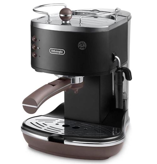 De'Longhi Icona Vintage ECOV 311.BK - machine à café avec buse vapeur Cappuccino - 15 bar - noir mat