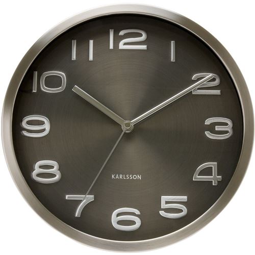 Karlsson - Horloge ronde en métal Maxie 29 cm noir
