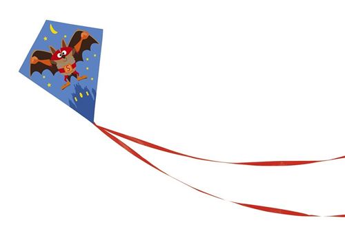 Scratch cerf-volant Superhero 60 x 70 cm bleu
