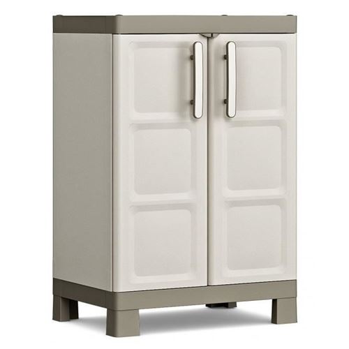keter armoire basse excellence - beige et taupe - 65 x 45 x 97 cm
