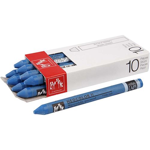 Caran d'Ache crayons de cire Neocolor IIbleu foncé 10 pièces