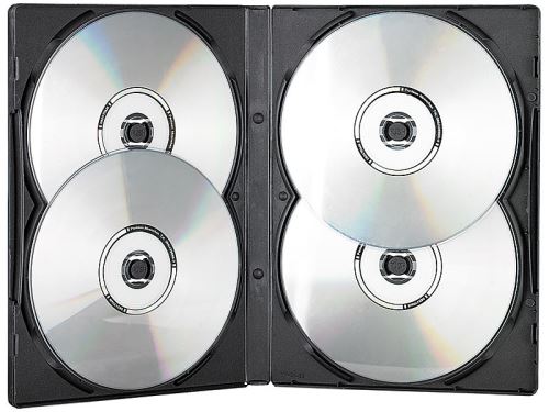 10 boîtiers DVD - 4 DVD - Noirs