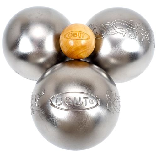 Boules de pétanque Obut Loisir inox tatou 73 mm Gris taille : UNI réf : 10612