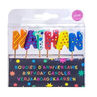 Bougies D Anniversaire Prenom Nathan Article De Fete Achat Prix Fnac