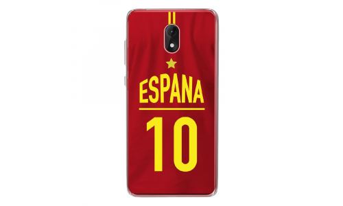 Coque souple pour Wiko Lenny 5 avec impression Motifs Maillot de Football Espagne