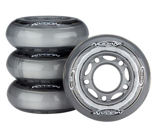 NIJDAM roues de skate 64 x 24 mm 80A transparent 4 pièces
