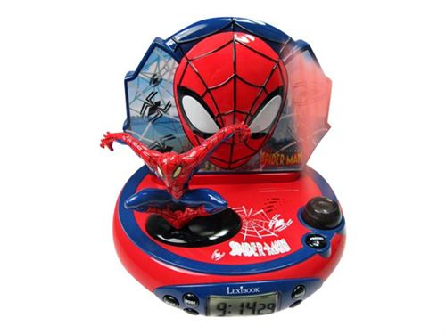 Wekity Spider Man Réveil 7-couleur Led Square Clock Digital Alarm Clock  avec heure, température, réveil et date