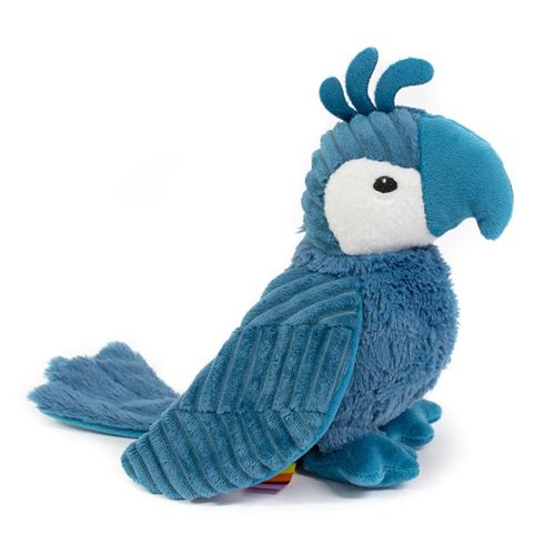 Les Deglingos peluche perroquet bleu 20 cm