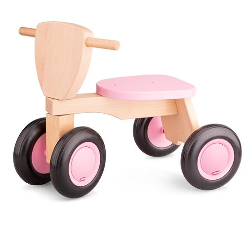New Classic Toys vélo d'équilibre Road Star Draisienne à 4 Roues4 roues 50 cm bois rose