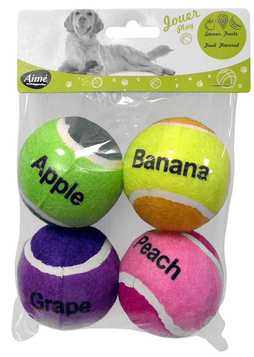 Meilleurs prix pour Aime Jouet Balle Tennis Fruite 6 cm pour Chien