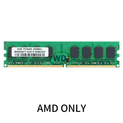Mémoire RAM 4 Go pc RAM DDR2 PC2 6400U 800 MHz uniquement pour AMD