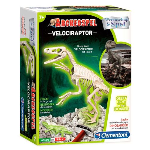 Clementoni Set de fouille Velociraptor junior 15 pièces