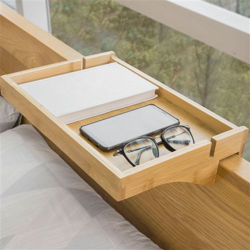 Petite Table de Chevet Étagère Suspendue en Bambou Table de Nuit,SoBuy® NKD01-N