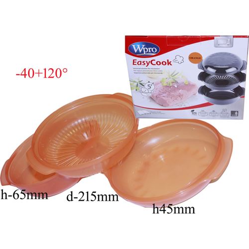 Plat a vapeur rond easycook 1,5l pour micro ondes whirlpool - d400170