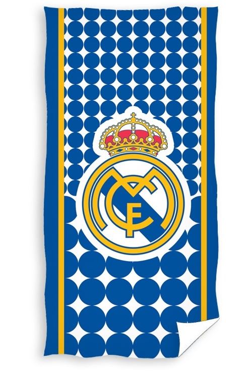 Real Madrid serviette de bain Logo 70 x 140 cm bleu