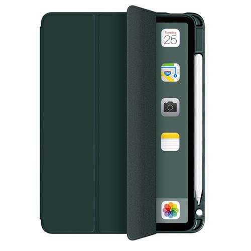 Housse pour iPad Air 4 10.9 pouces avec support de porte-crayon _ vert