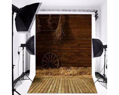 TEMPSA Toile de Fond Backdrop Tissu 90x150cm paiile village Photographie Studio Photo Rétro