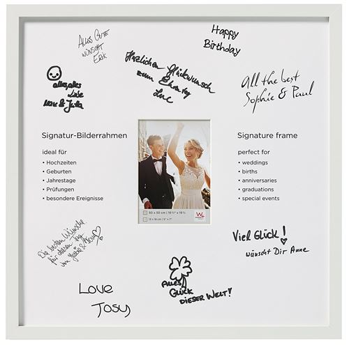 Walther Stockholm 50 x 50 signatur-holzrahmen Blanc ea555 W