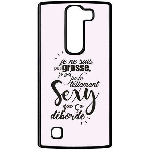 Coque Lg G4 Mini Je Ne Suis Pas Grosse Fond Rose Pale