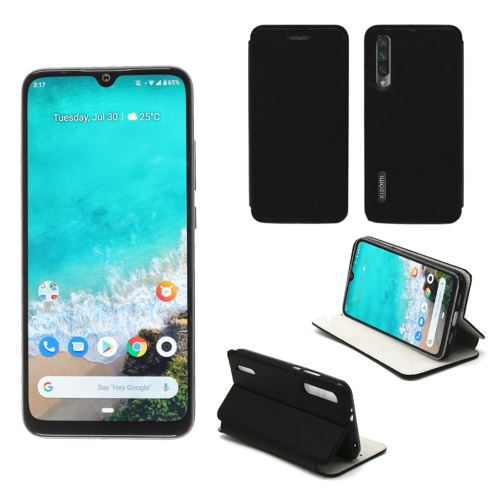 Housse Xiaomi Mi A3 (MIA3) noire - Etui Coque Xiaomi Mi A3 (MIA3) Protection antichoc à rabat Smartphone 2019 - Accessoires Pochette Case XEPTIO