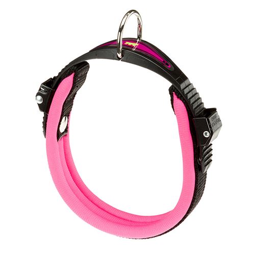 Comparer les prix de Ferplast Collier Ergonomique pour Chiens ERGOFLUO C15/33 avec Rembourrage et Fermeture à Micro-régulation Fuchsia