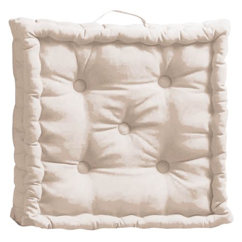 COUSSIN DE SOL 45 x 45 x 10 CM COTON UNI PACIFIQUE ANIS