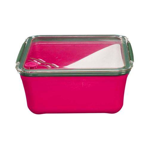 Take Away - Grande lunch box avec compartiment amovible rose