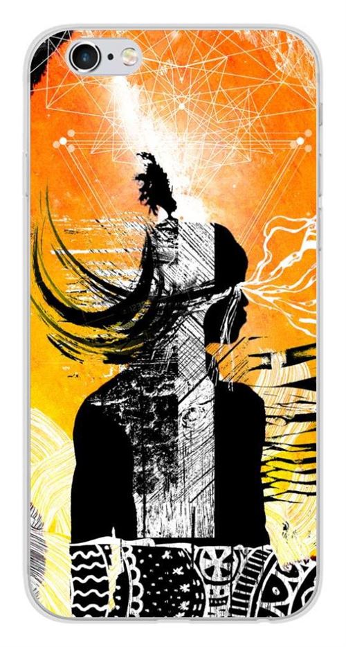 Coque en silicone imprimée compatible iPhone 6 Plus iPhone 6S Plus Tribe
